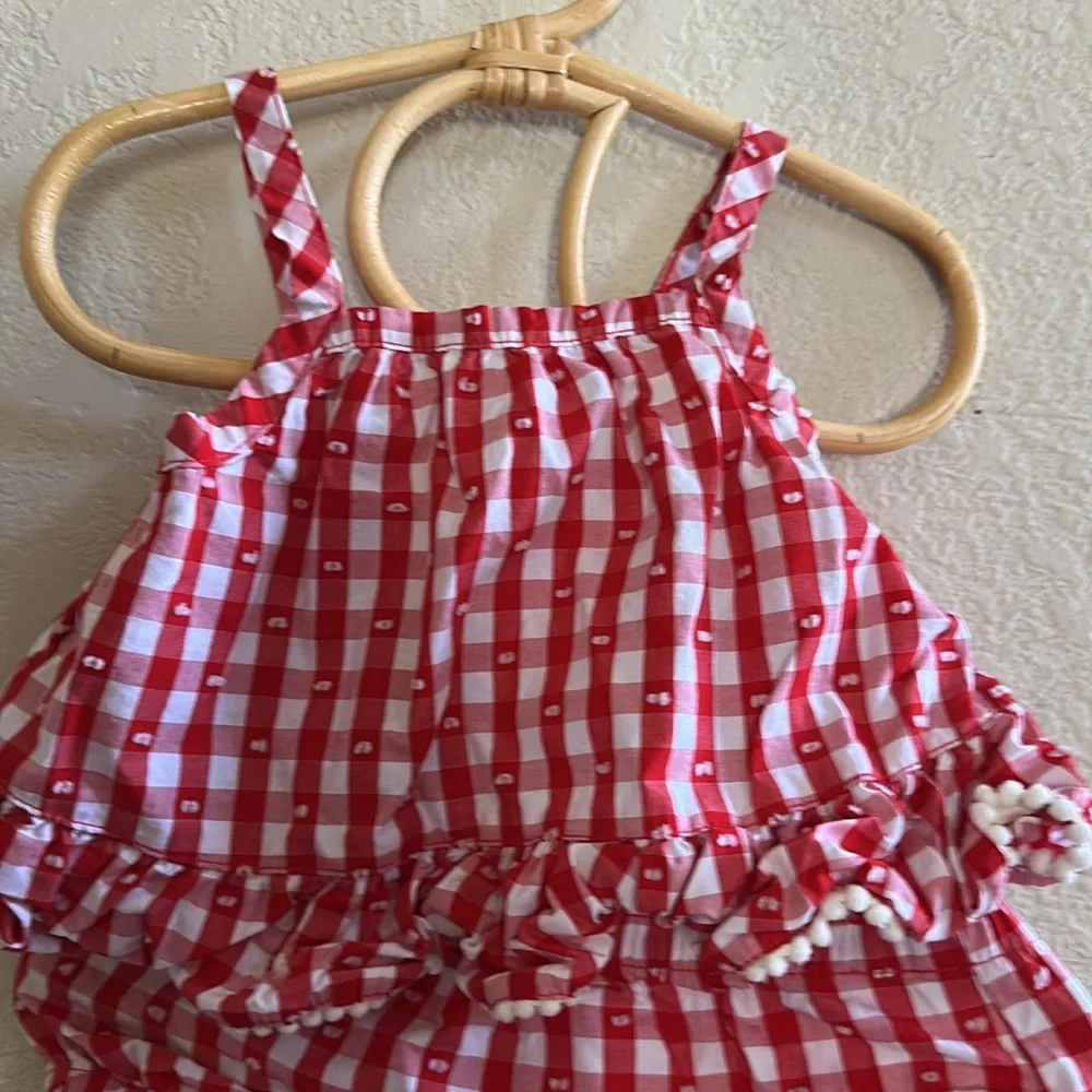 Cat & Jack | Gingnam Plaid Top With Bloomers | 3-6months